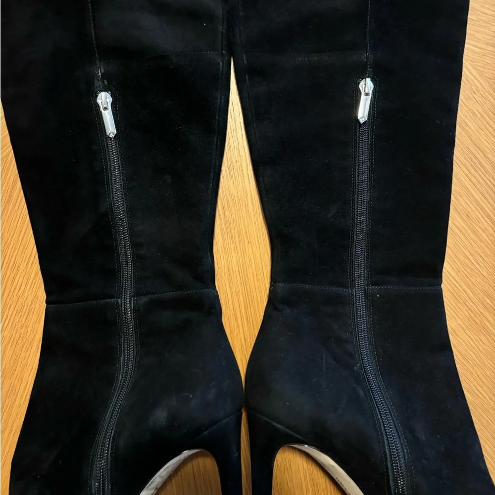 Sam Edelman Black Over-the-Knee Suede Stiletto Boots